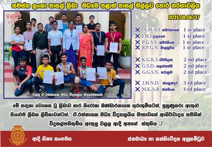 සමස්ත ලංකා පාසල් ක්‍රීඩා මධ්‍යම පළාත් පාසල් මල්ලව පොර තරගාවලිය